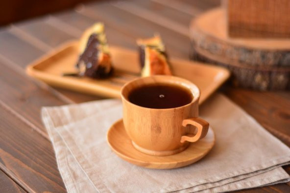 Bambum Cortado Bambu Fincan Seti B2843 - Resim 2