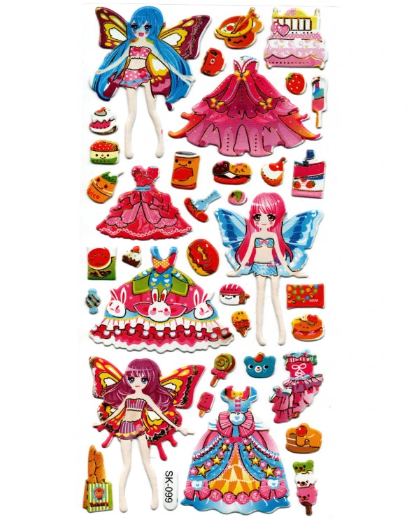 Sticker Kabartmalı Stiker Defter, Planlayıcı Etiket (sk099) 9x18 cm- Peri Kız Giydirme ürün görseli 1