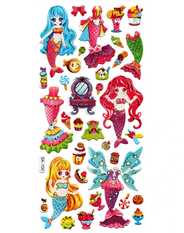 Sticker Kabartmalı Stiker Defter, Planlayıcı Etiket (sk100) 9x18 cm- Denizkızı Giydirme ürün görseli 1
