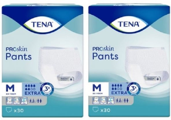 Tena Proskin Pants Ekstra 6 damla Emici Külot Orta Boy Medium 30lu 2 paket / 60 adet ürün görseli 1