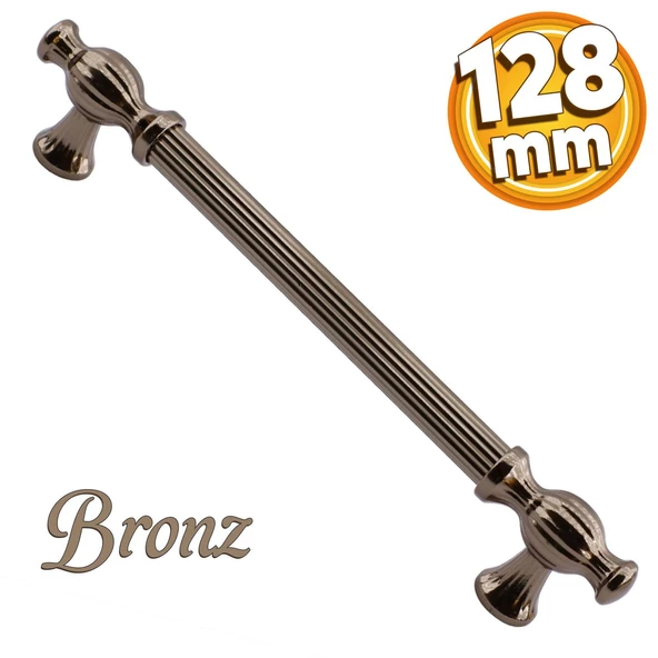 Kesir Mobilya Mutfak Dolabı Çekmece Dolap Kapak Kulpu Kulbu Bronz (128 MM-12.8 CM) Metal Kulpları ürün görseli 1