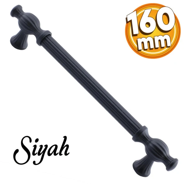 Kesir Mobilya Mutfak Dolabı Çekmece Dolap Kapak Kulpu Kulbu Siyah (160 MM-16.0 CM) Metal Kulpları ürün görseli 1