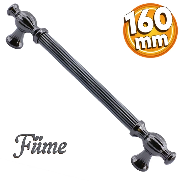 Kesir Mobilya Mutfak Dolabı Çekmece Dolap Kapak Kulpu Kulpları Kulbu Füme 160 Mm Metal Kulp ürün görseli 1