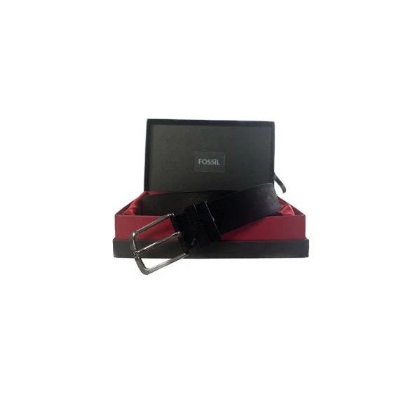 Fossil Siyah Hakiki Deri Spor Erkek Kemeri 4cm-125CM ürün görseli 1