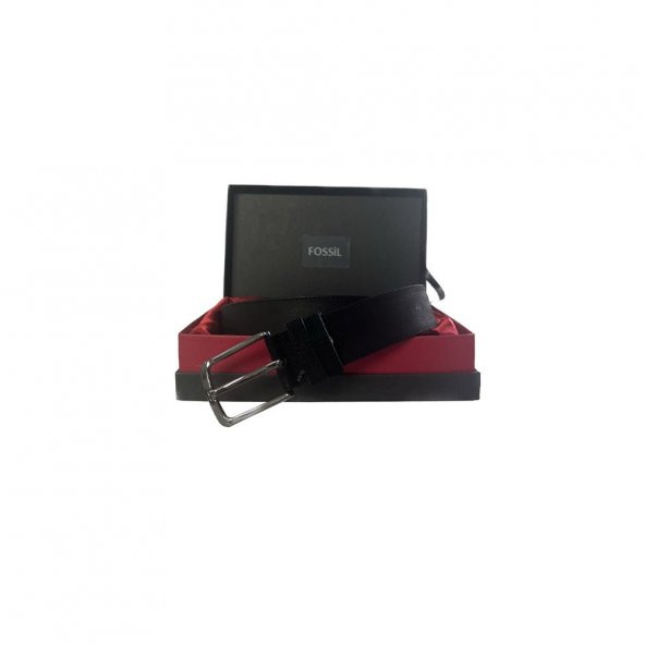Fossil Siyah Hakiki Deri Spor Erkek Kemeri 4cm-110CM ürün görseli 1