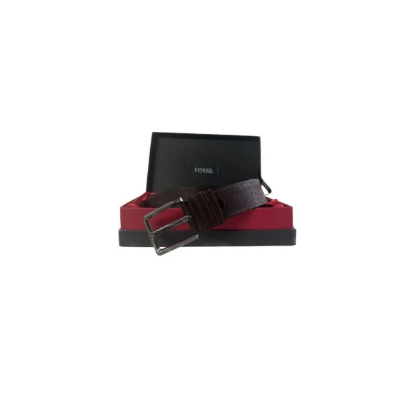 Fossil 4cm Koyukahve Hakiki Deri Spor Erkek Kemeri-110CM ürün görseli 1