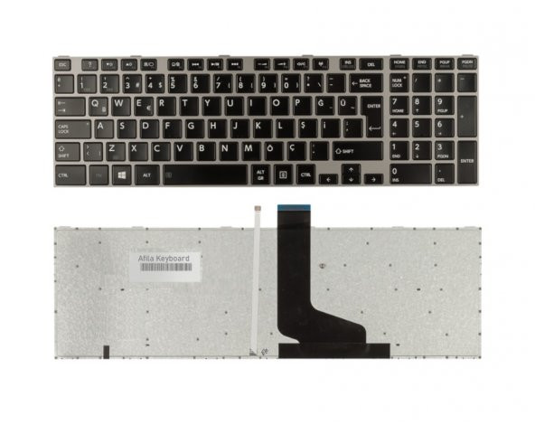 Toshiba Satellite C850-18z Notebook Klavyesi (Siyah TR) ışıklı ürün görseli 1