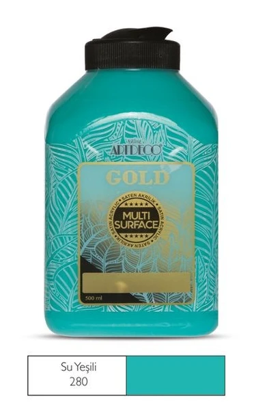 Artdeco Gold Multi Surface Akrilik Boya 500 ml. 280 SU YEŞİLİ ürün görseli 1