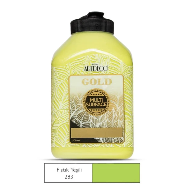 Artdeco Gold Multi Surface Akrilik Boya 500 ml. 283 FISTIK YEŞİLİ ürün görseli 1