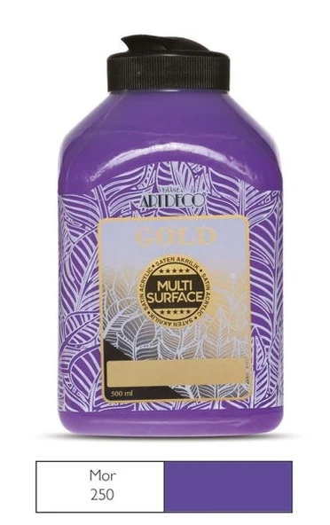 Artdeco Gold Multi Surface Akrilik Boya 500 ml. 250 MOR ürün görseli 1
