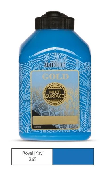 Artdeco Gold Multi Surface Akrilik Boya 500 ml. 269 ROYAL MAVİ ürün görseli 1