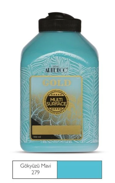 Artdeco Gold Multi Surface Akrilik Boya 500 ml. 279 GÖKYÜZÜ MAVİ ürün görseli 1