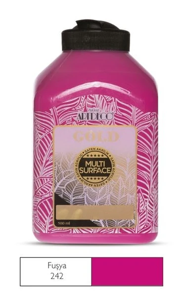 Artdeco Gold Multi Surface Akrilik Boya 500 ml. 242 FUŞYA ürün görseli 1