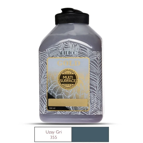 Artdeco Gold Multi Surface Akrilik Boya 500 ml. 355 UZAY GRİ ürün görseli 1