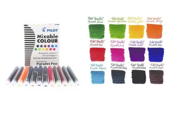 Pilot Parallel Pen Orjinal Kartuş 12 Adet Farklı Renk ürün görseli 1