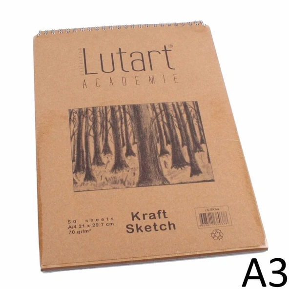 Lutart Kraft Sketch Blok 70 gr. 50 Sayfa A3 ürün görseli 1