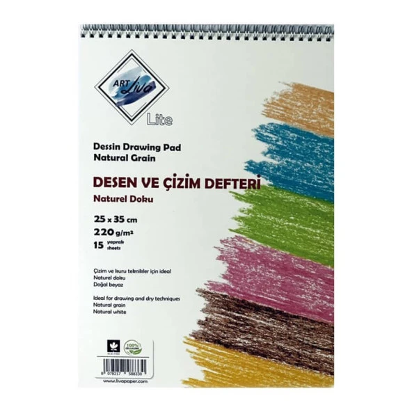Art Liva Lite Multi Teknik Desen ve Çizim Defteri 220 gr 15 yp 25x35 cm ürün görseli 1