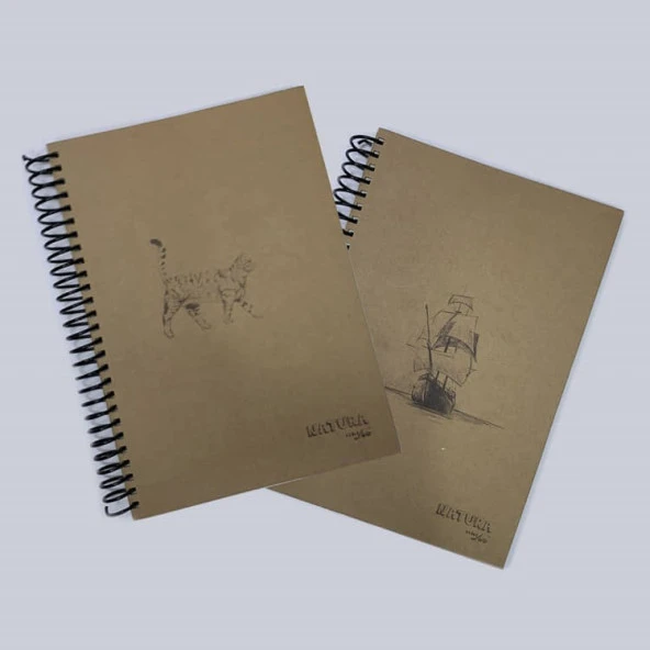 Art Liva Ivory Kağıt Sert Kapak Spiralli Defter 17x24 cm 80 yp Çizgili ürün görseli 1