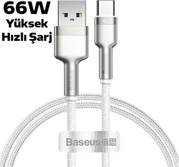 Baseus Cafule 66W Metal Usb To Type-C Hızlı Şarj Kablosu 100Cm ürün görseli 1