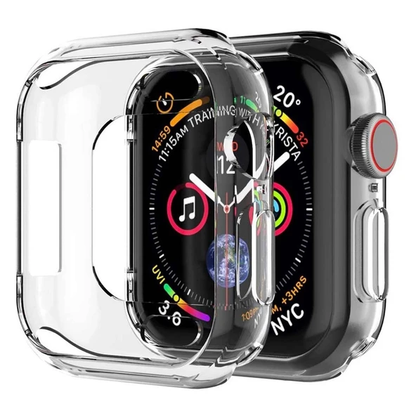 I-Stone Apple Watch Akıllı Saat Full Kasa Ekran Koruyucu 38 mm Gümüş ürün görseli 1