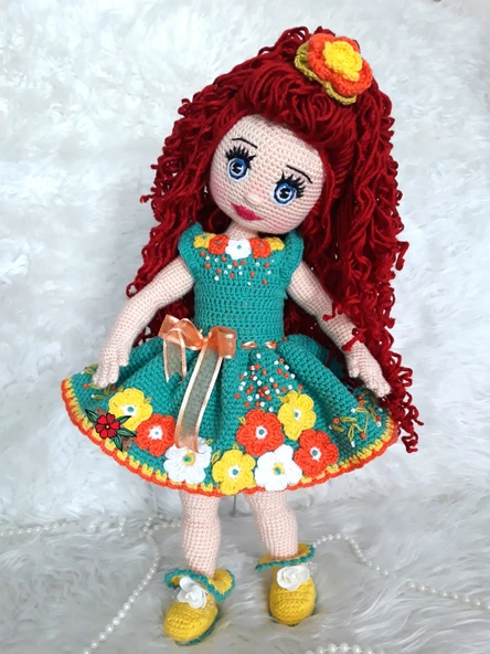 Açan Çiçek Bebek Amigurumi Organik Oyuncak ürün görseli 1