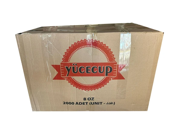 Dağyüce Kağıt Karton Bardak Tek Kullanımlık Çay Kahve Bardağı - 8 Oz - 2000 Adet / Koli ürün görseli 1