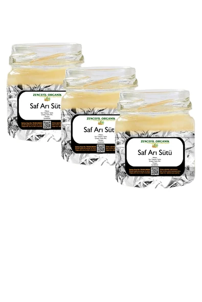 Saf Arı Sütü 3 Şişe 30 Gr. x 3 Ad. Toplam 90 Gr. Saf Arı Sütü Cam Şişelerde %100 Saf Arı Sütü ürün görseli 1