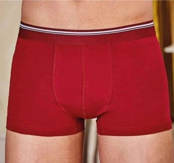 BERRAK 1097 ERKEK LİKRALI DÜZ BOXER 3 ADET  BORDO 3XL ürün görseli 1