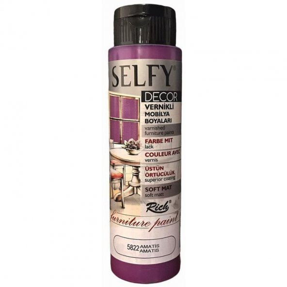 Rich Selfy Decor Vernikli Boya 500 cc 5822 AMATİS ürün görseli 1