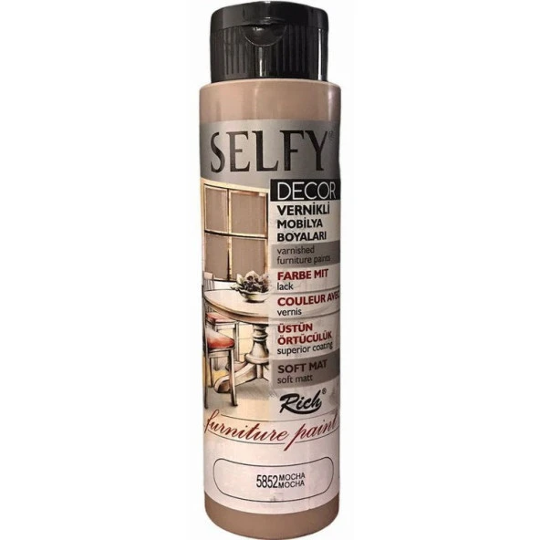 Rich Selfy Decor Vernikli Boya 500 cc 5852 MOCHA ürün görseli 1