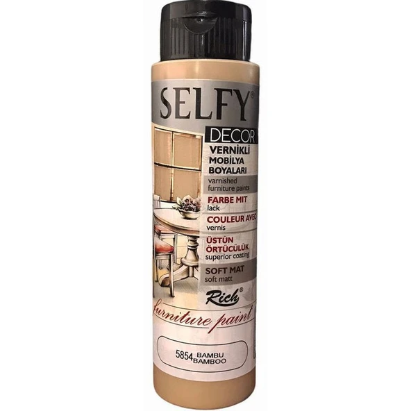Rich Selfy Decor Vernikli Boya 500 cc 5854 BAMBU ürün görseli 1