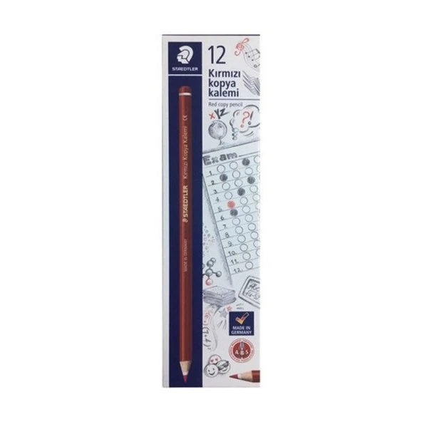 Staedtler Kırmızı Kopya Kalemi 12li Kutu ürün görseli 1