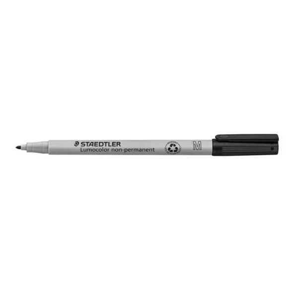 Staedtler Lumocolor Non-Permanent Silinebilir Marker 1.0 mm M Uç Siyah ürün görseli 1