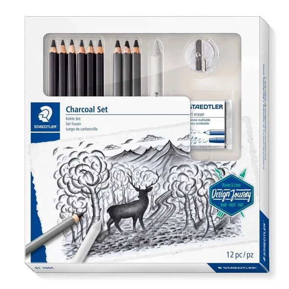Staedtler Mars Lumograph Charcoal Füzen Çizim Seti ürün görseli 1