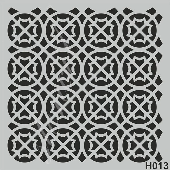 H013 Stencil Boyama Şablonu 25x25 cm. ürün görseli 1