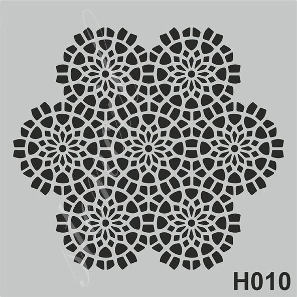 H010 Stencil Boyama Şablonu 25x25 cm. ürün görseli 1