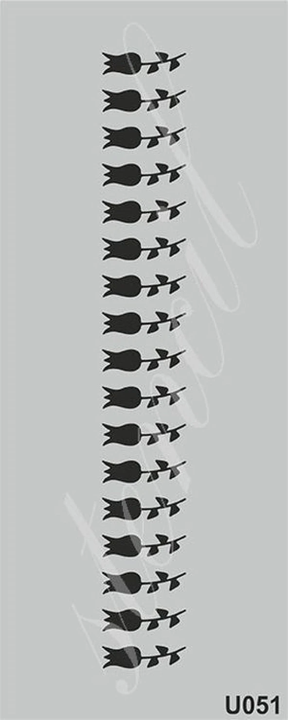 Stencil Boyama Şablonu 10x25 cm. U051 ürün görseli 1