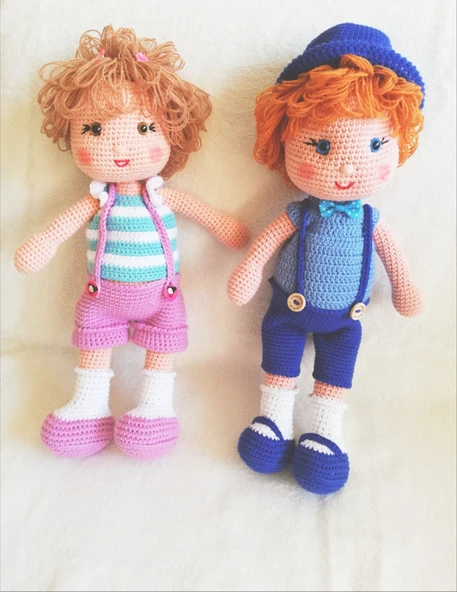 Rüzgar ve Rüzgar Gülü Bebek Amigurumi Organik Oyuncak ürün görseli 1