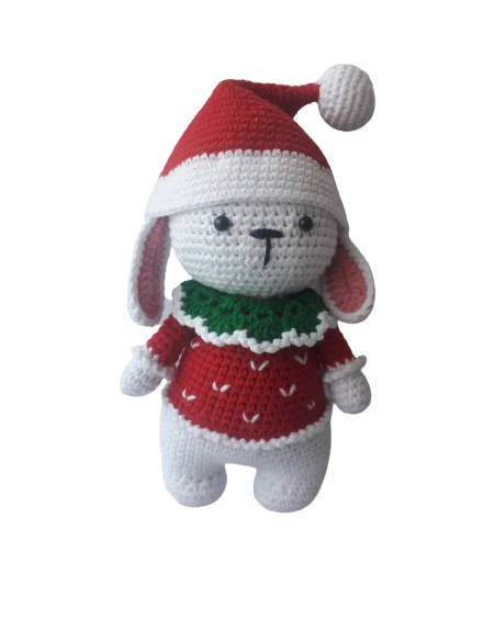 Yeni Yıl Temalı Tavşan Timmy Amigurumi Organik Oyuncak ürün görseli 1