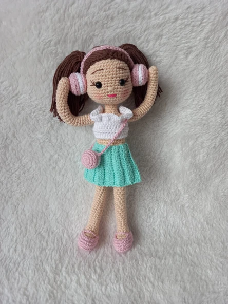 Makaron Bebek Amigurumi Organik Oyuncak ürün görseli 1