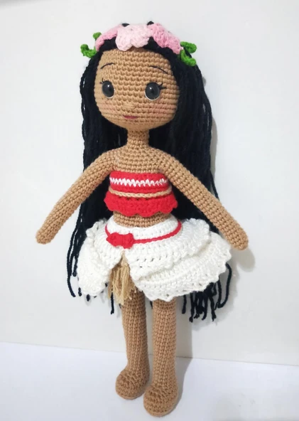 Prenses Moana Amigurumi Organik Oyuncak ürün görseli 1