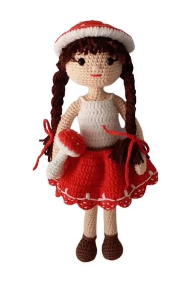Mantar Bebek Amigurumi Organik Oyuncak ürün görseli 1