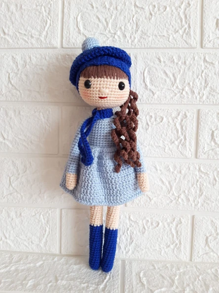 Mavi Güz Bebek Amigurumi Organik Oyuncak ürün görseli 1