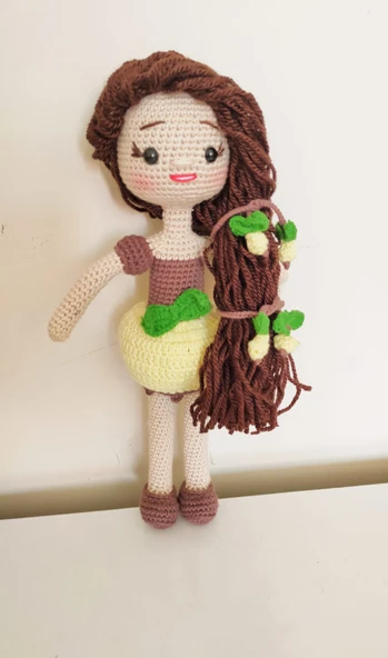 Sarı Elma Bebek Amigurumi Organik Oyuncak ürün görseli 1