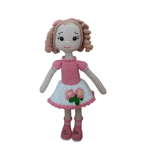 Japon Kiraz Çiçeği Bebek Amigurumi Organik Oyuncak ürün görseli 1