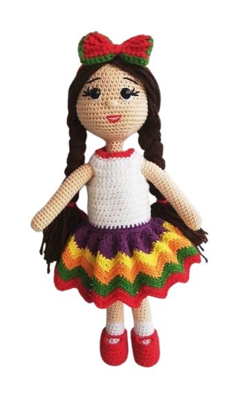 Ebruli Bebek Amigurumi Organik Oyuncak ürün görseli 1