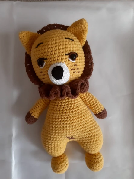 Aslan Leo Uyku Arkadaşı Amigurumi Organik Oyuncak ürün görseli 1