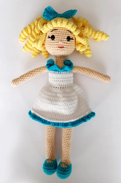 Turkuaz Bebek Amigurumi Organik Oyuncak ürün görseli 1