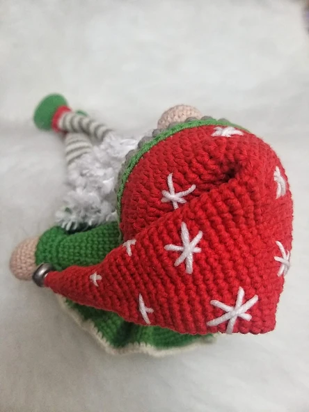 Noel Baba Ely Amigurumi Organik Oyuncak - Resim 4