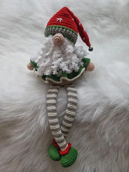 Noel Baba Ely Amigurumi Organik Oyuncak ürün görseli 1